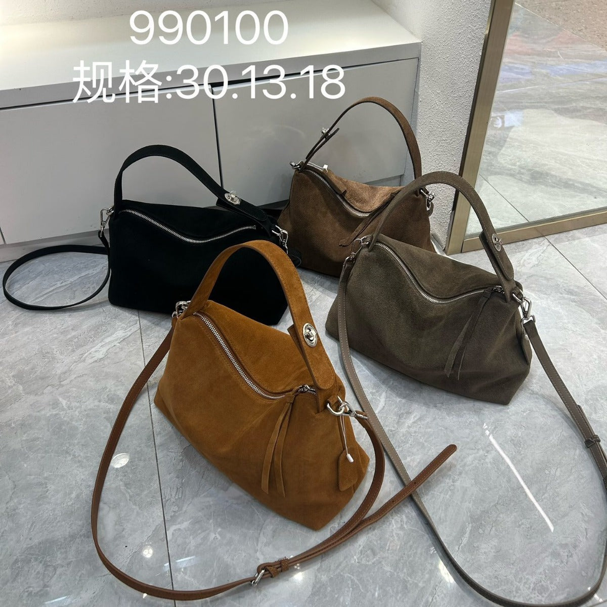 秋冬新款磨砂牛皮腋下包女单肩包韩版时尚白领真皮女包质感斜挎包