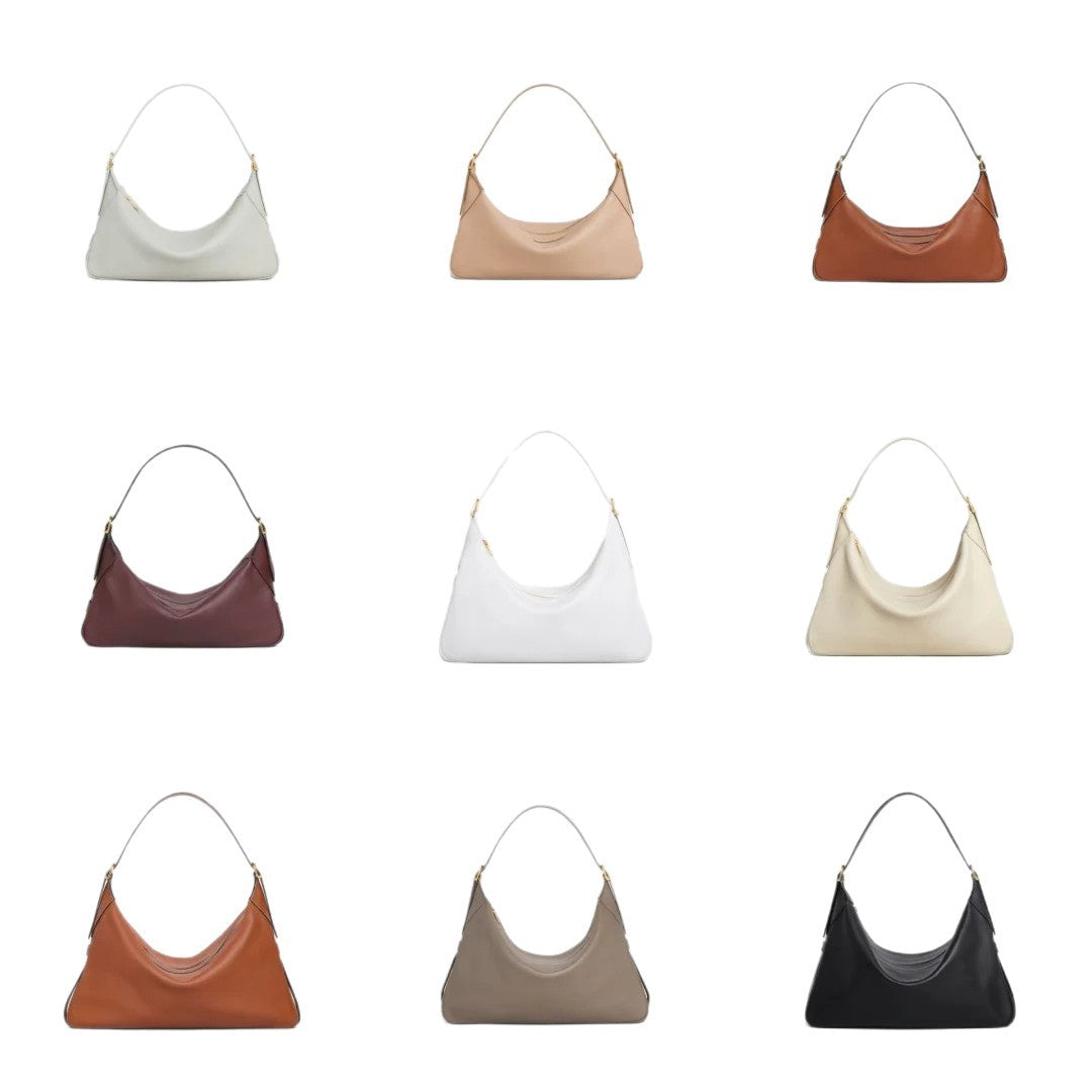 romy法式慵懒松弛感通勤包百搭真皮凯旋门女包大容量月牙饺子包女