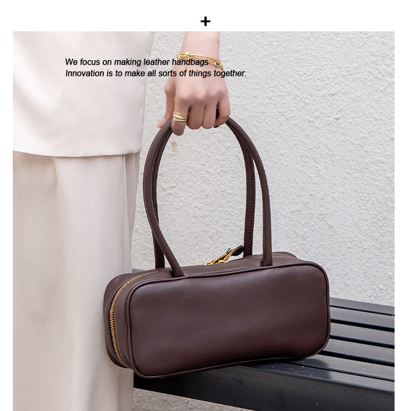 跨境复古波士顿大容量包包女2025新款手拎包通勤枕头包单肩斜挎包