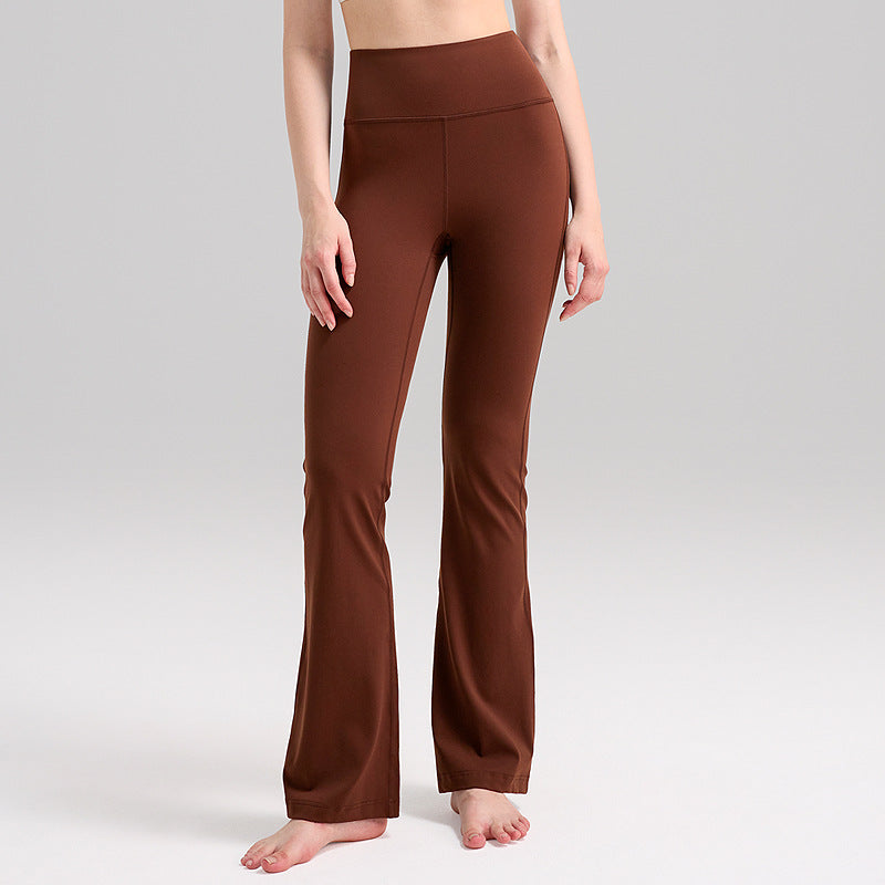 女士超高腰喇叭裤裸感提臀健身裤运动紧身长裤透气速干lulu瑜伽裤