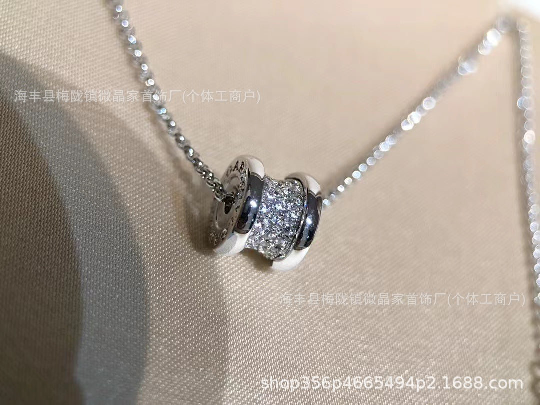 Bv高版本宝家满钻小蛮腰项链精工CNC版不掉色S925银镀18K厚金项链