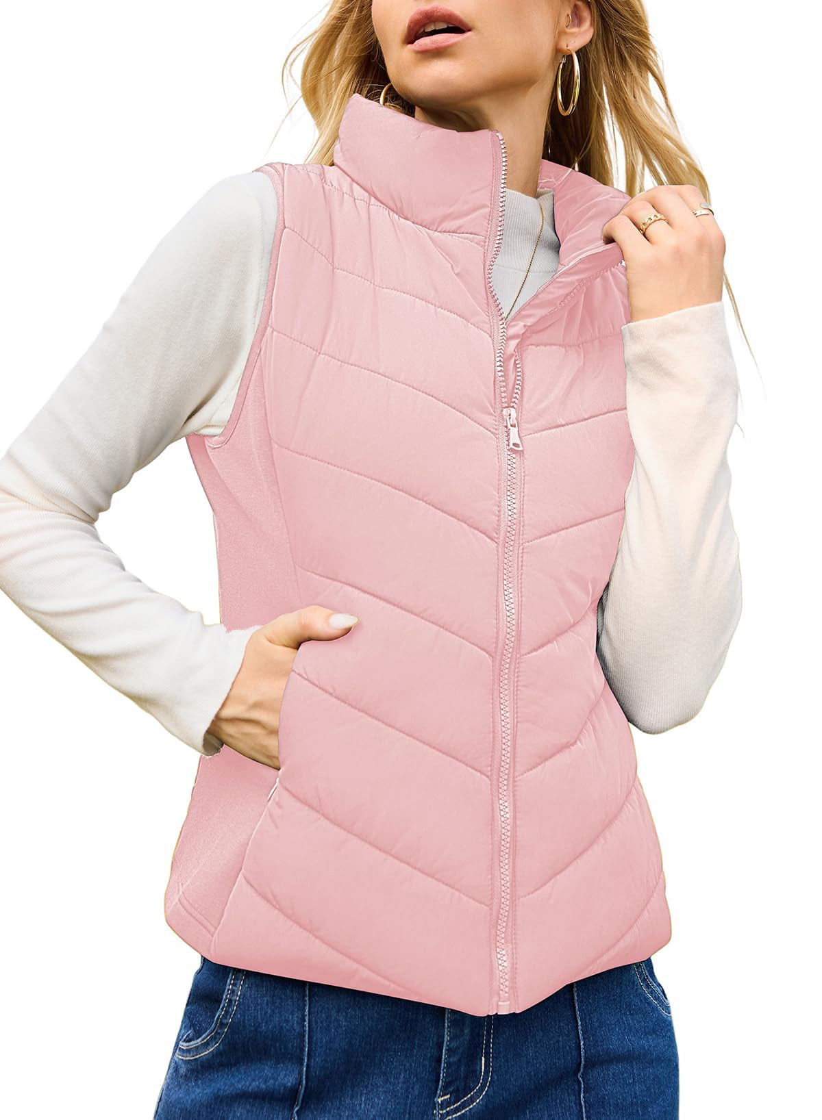 2025亚马逊独立站新款跨境女士棉服马甲背心