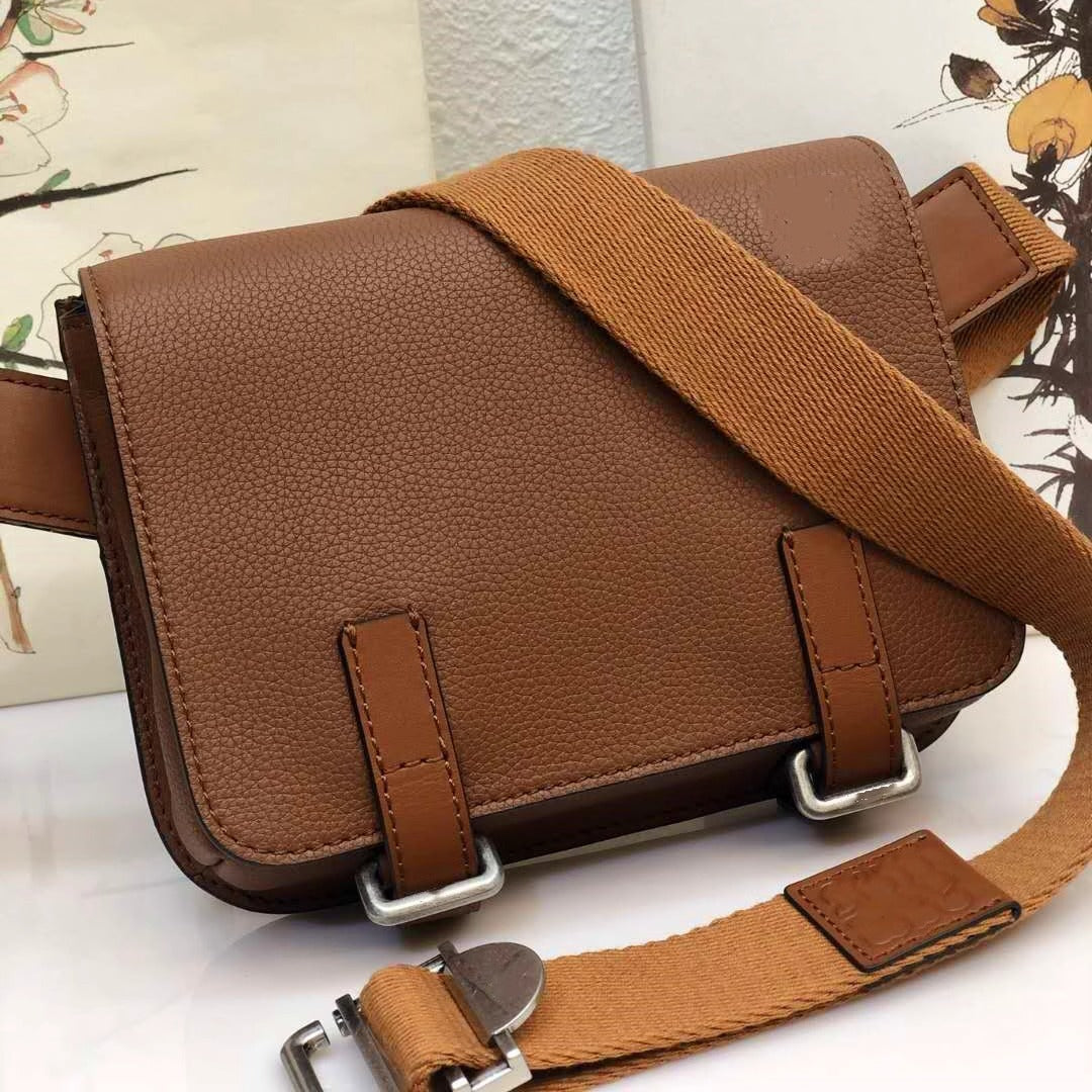 罗家男士单肩包斜挎包男款puzzle邮差包男包胸包小牛皮背包男