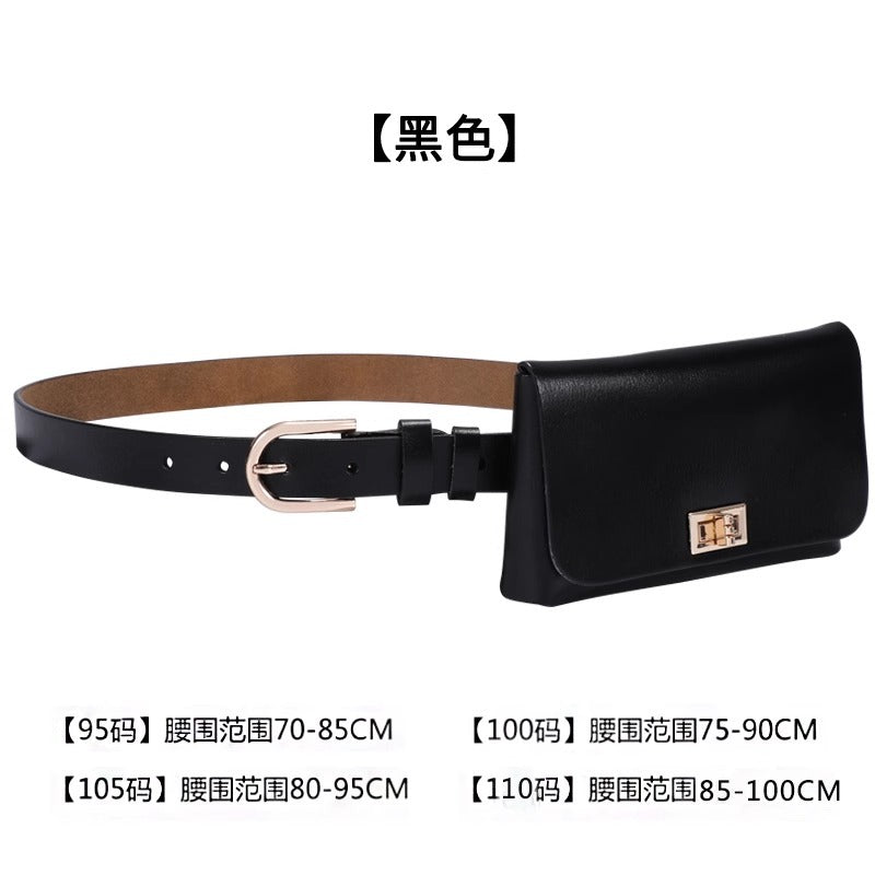 真皮腰带女装饰连衣裙收腰手机腰包夏季百搭配裙子西装细皮带时尚