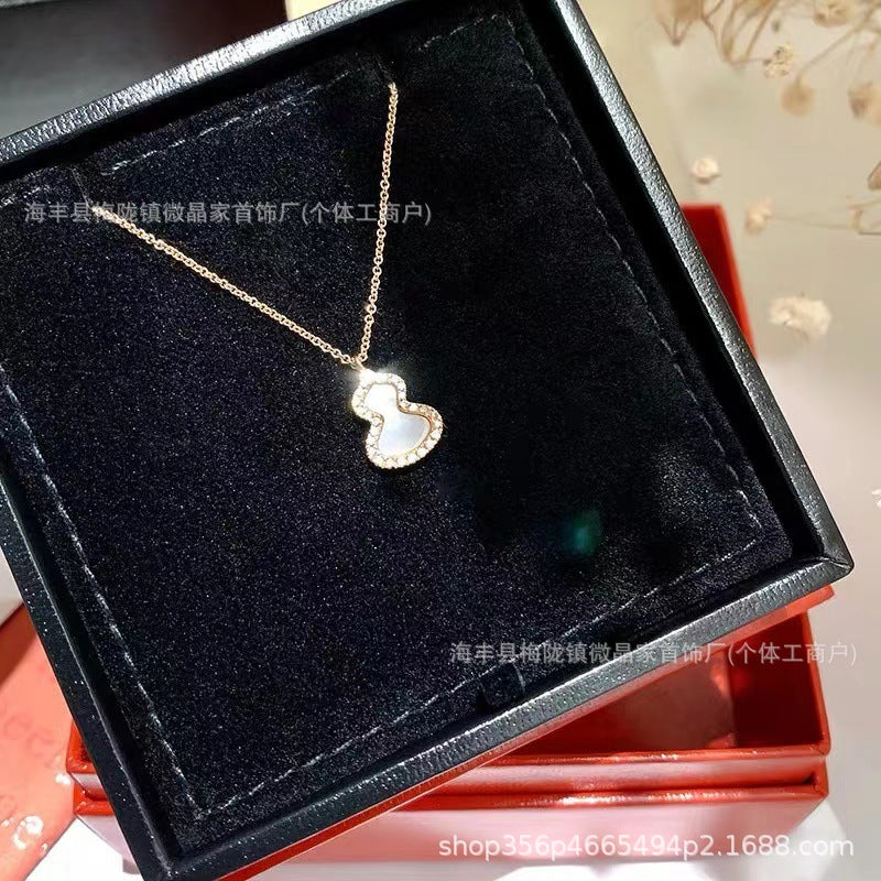 高版本葫芦福禄项链S925银镀18K玫瑰金CNC精工版厂家直销一件代发
