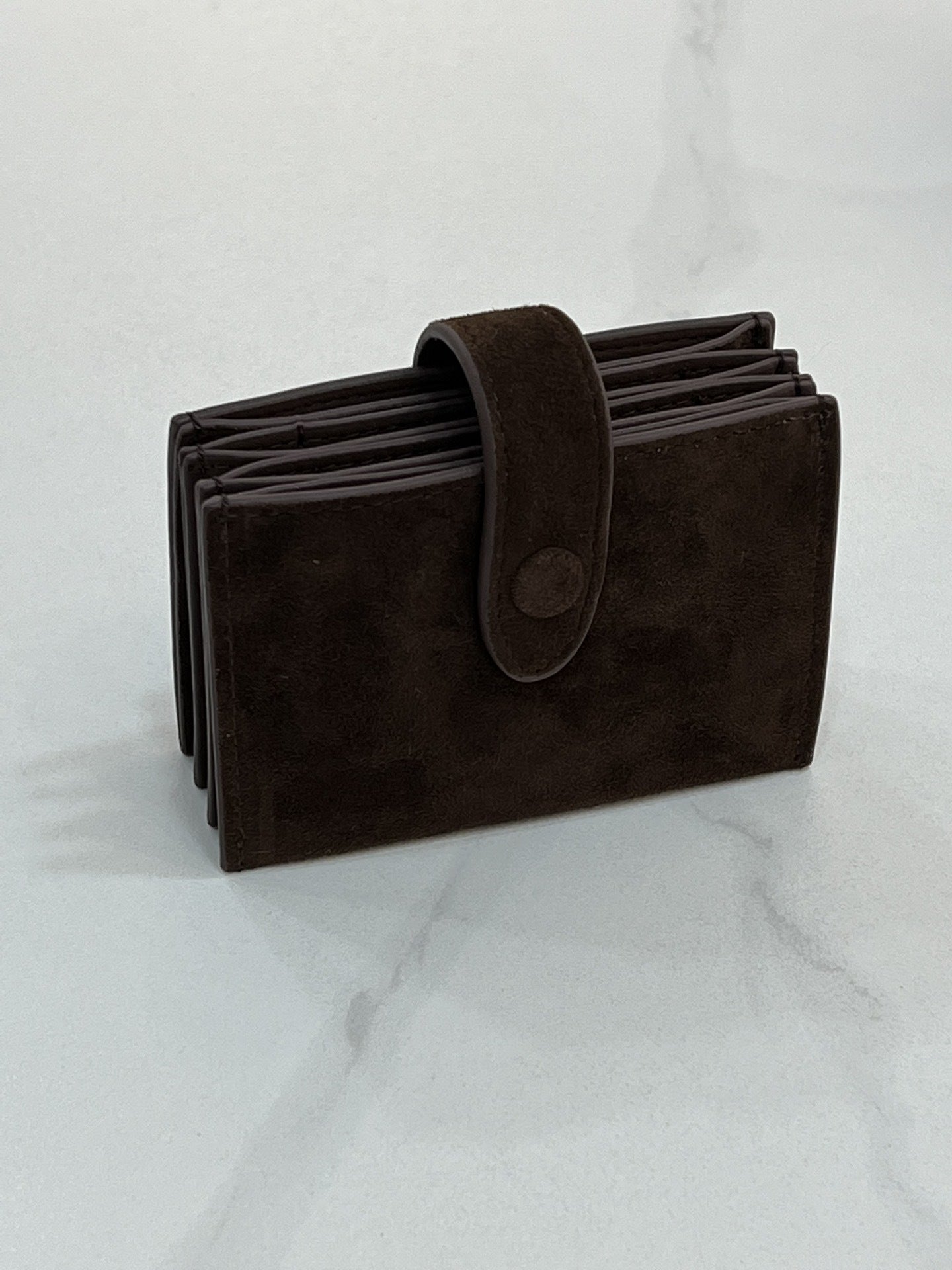 韩国hosa迷你真皮零钱包牛皮信封腰包磨砂麂皮小费包极简风口红包