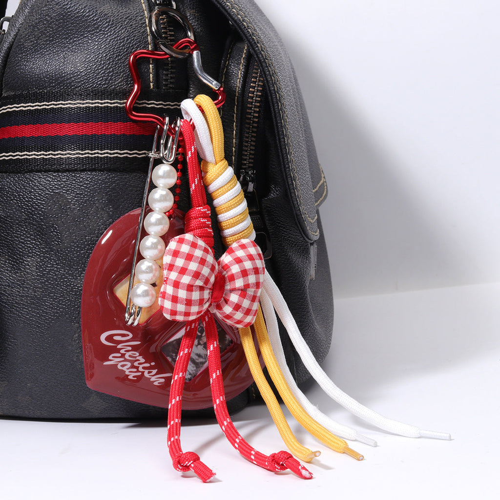 ins红色爱心id小卡证件照爱豆大头贴情侣卡套挂件钥匙扣挂链装饰