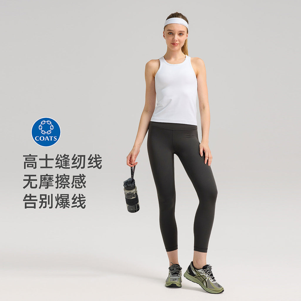 lulu裸感瑜伽服女长款无袖健身背心速干透气跑步美背运动休闲上衣