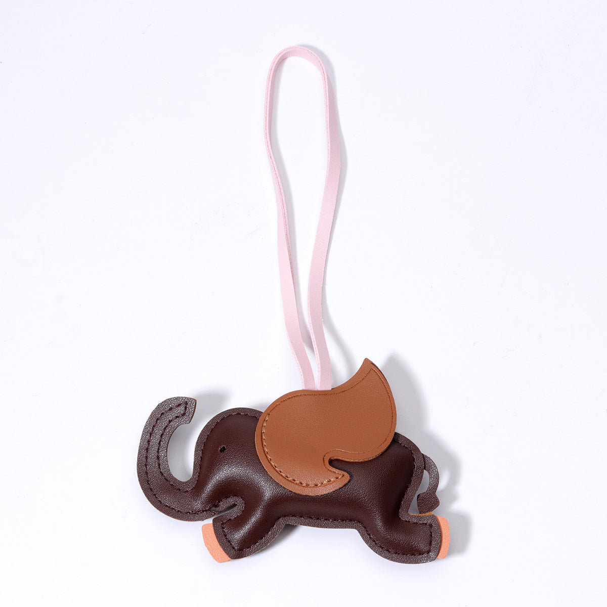 工厂批发定制时尚热销牛角包扣仿真皮挂饰挂件钥匙扣装饰品包包挂