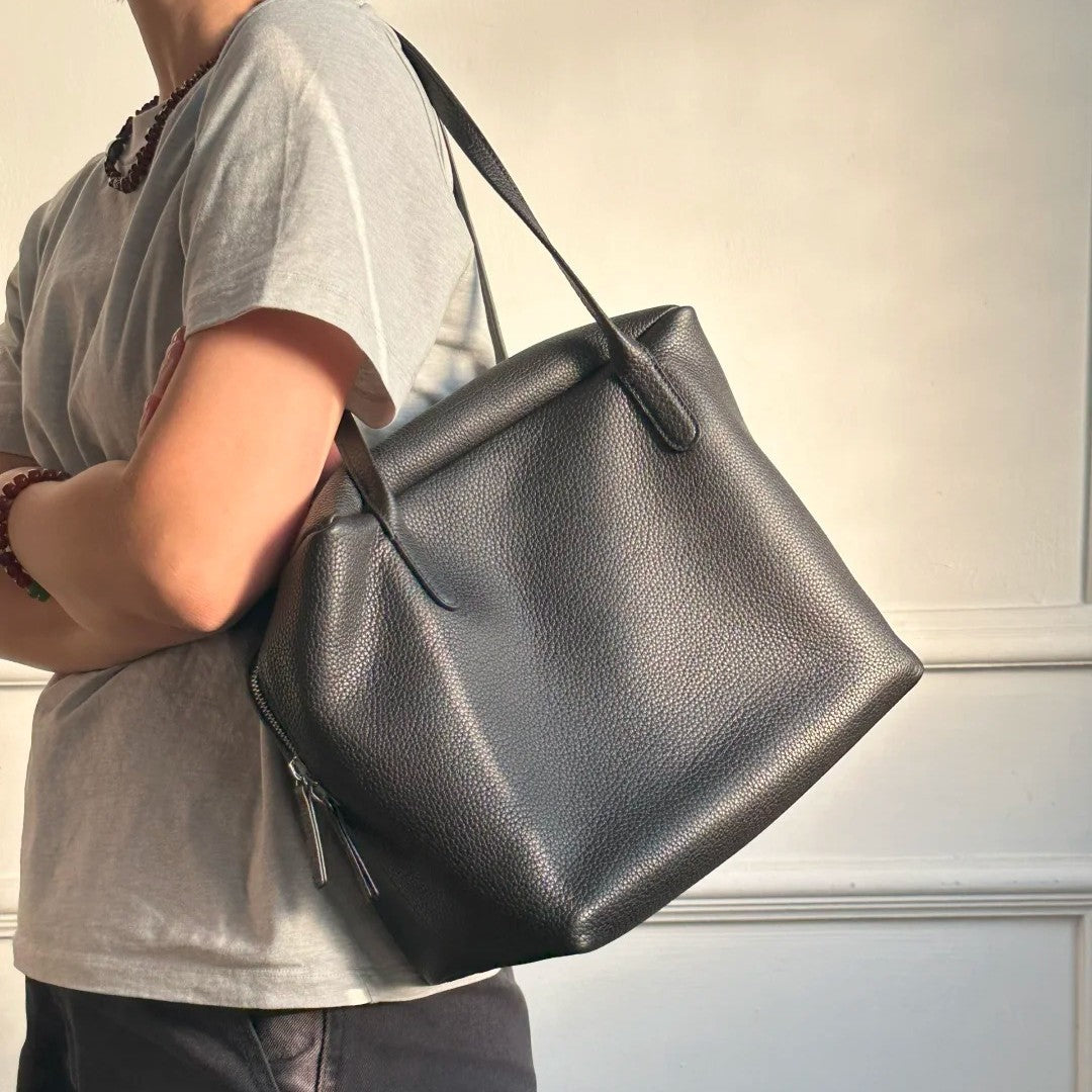 ROW新品Henri手提公文包托特包女大容量通勤真皮质感单肩腋下包