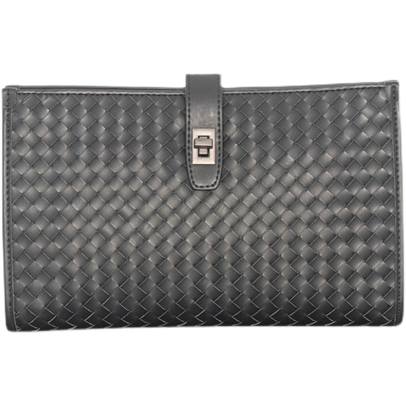 X&BV新款编织手包男真皮2021新款休闲商务大容量手抓包男士手拿包