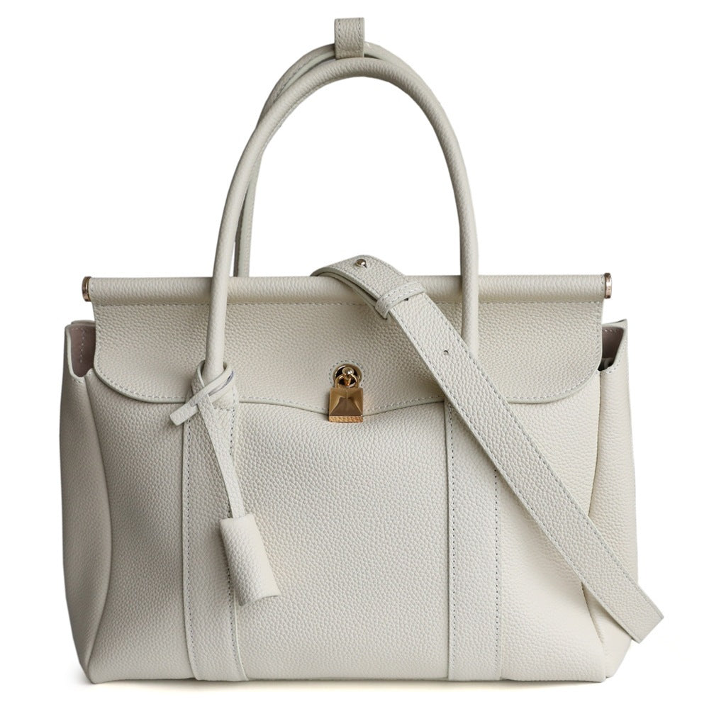 LP同款手袋手拎包帆布拼皮老钱风大容量单肩手提通勤托特公文包包