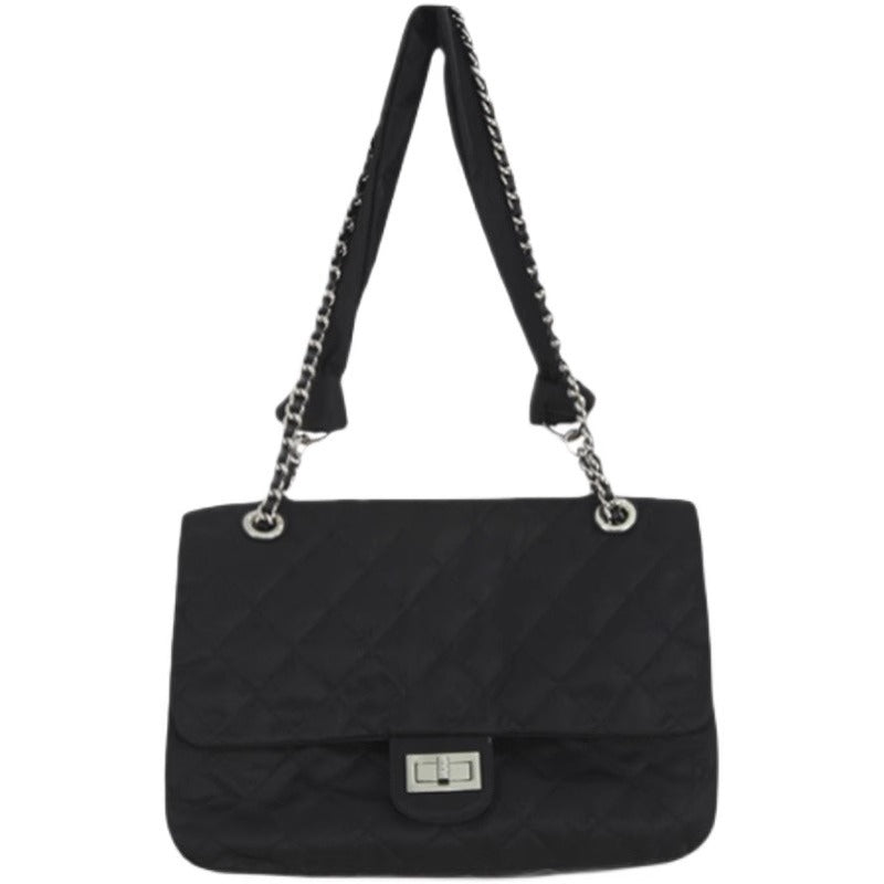 菱格链条包包高级感女包百搭帆布包大容量单肩包小香风休闲复古包