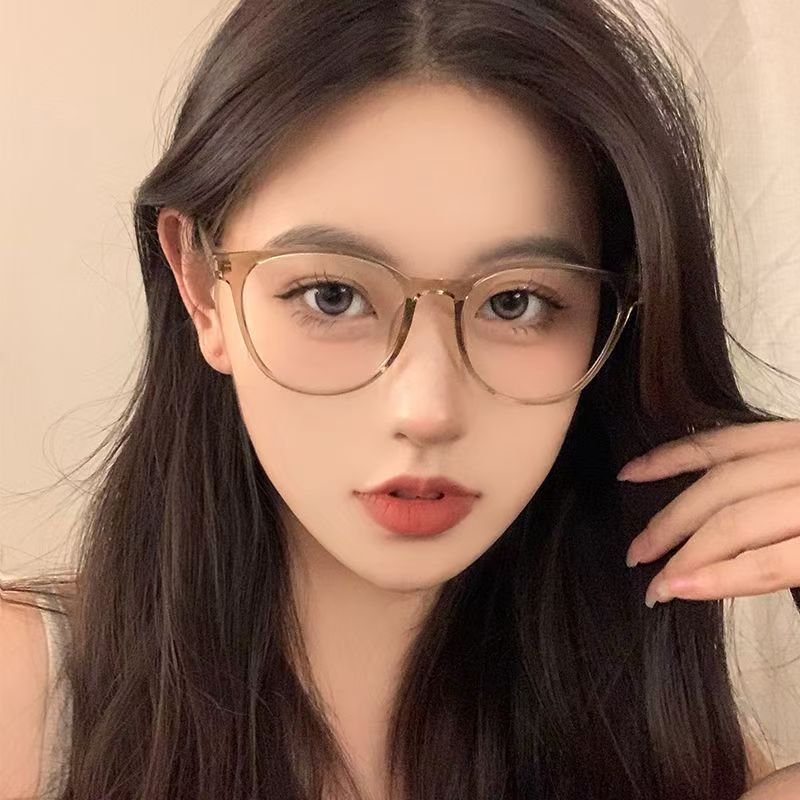 韩系显白眼镜框女网红同款素颜拍照百搭高级感防蓝光近视眼镜配镜
