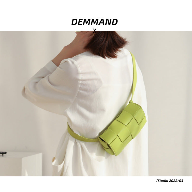 编织斜挎包腰包2022新款潮春夏时尚小包包女包手提众百搭单肩包