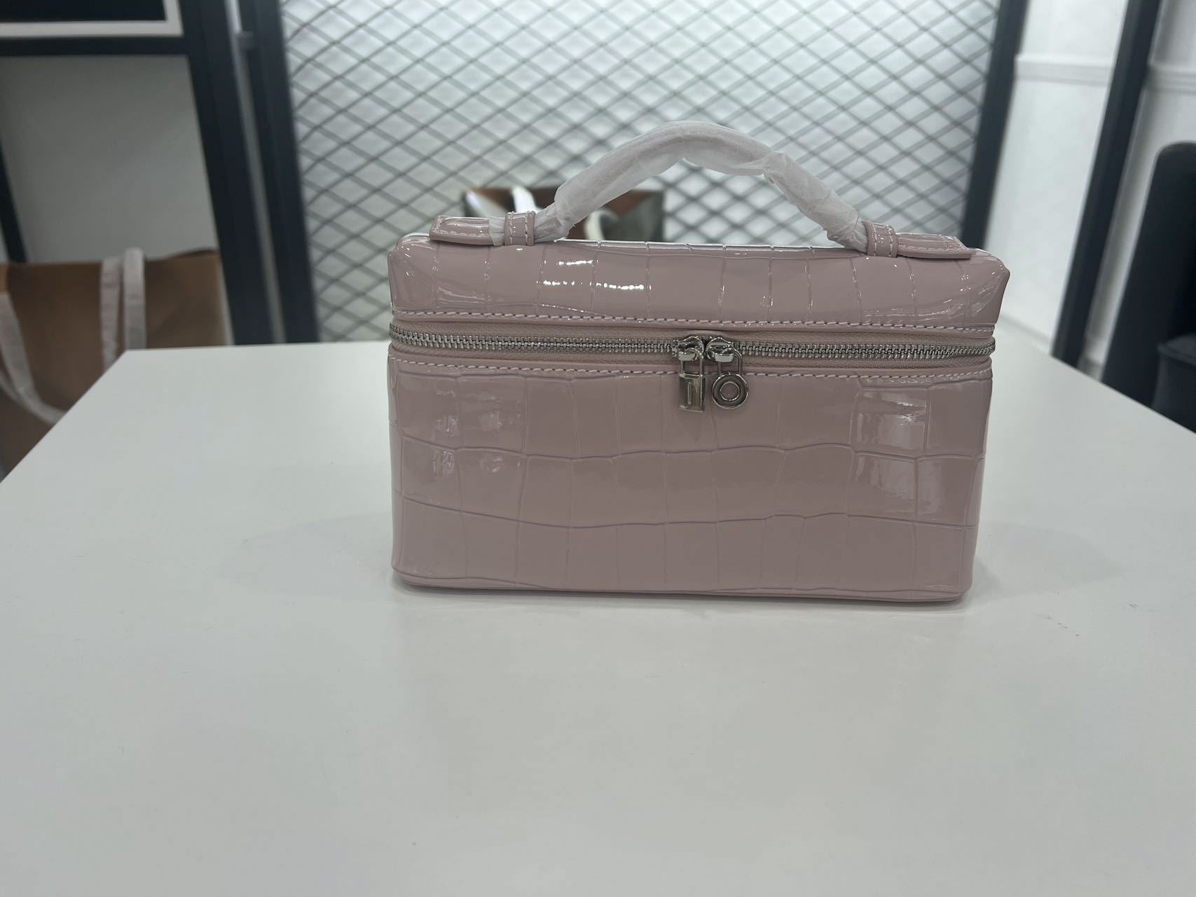 跨境LP饭盒包lp19盒子包真皮女包gigi同款piana手提单肩斜跨包女