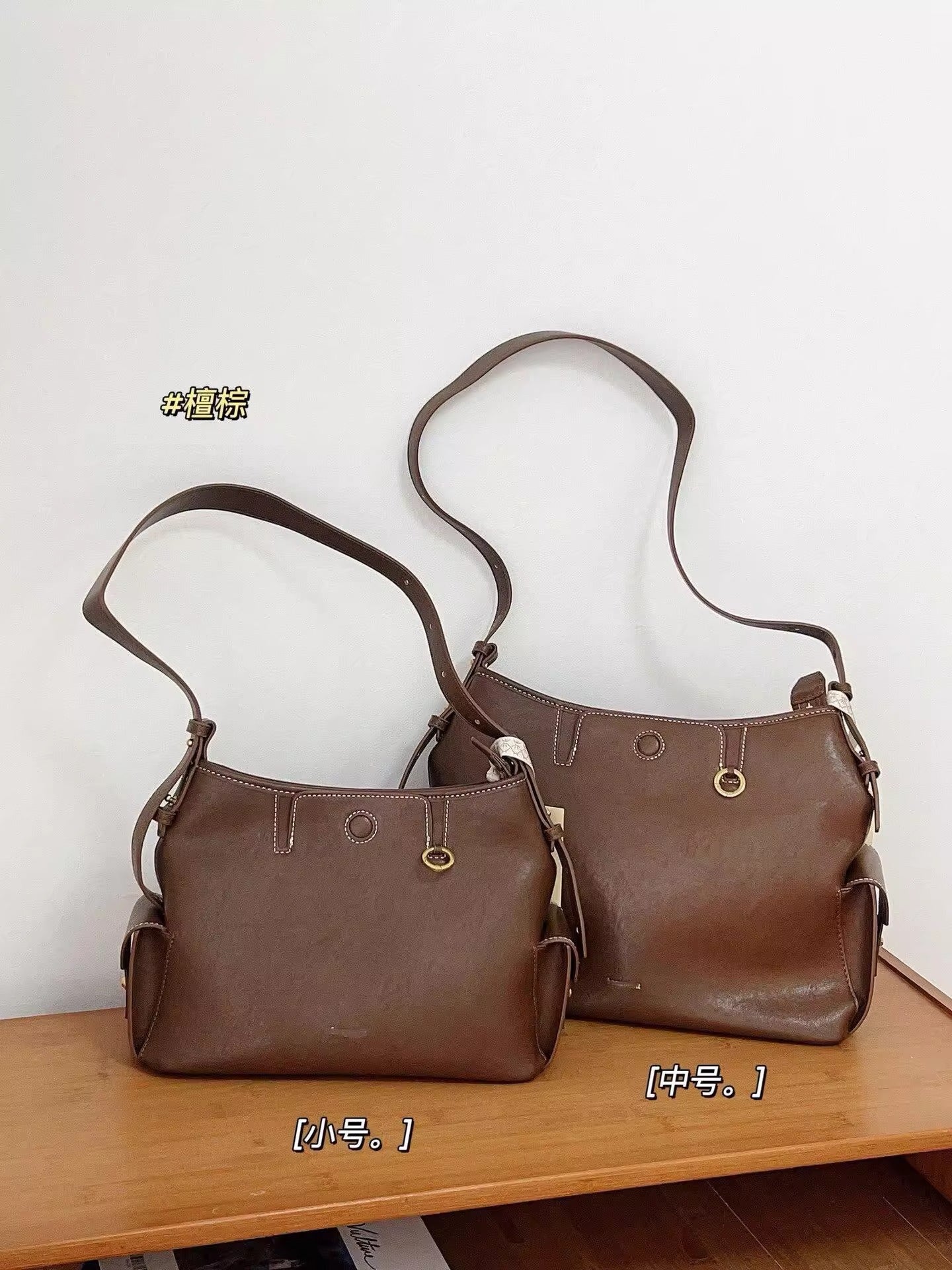 李娜同款牛皮腋下包女2025新款循迹hobo单肩包百搭皮斜挎包大容量