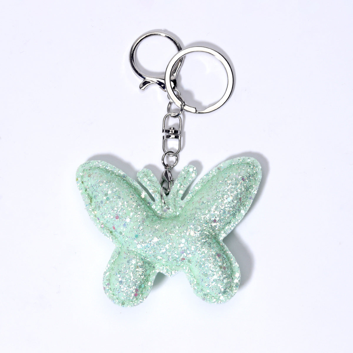 工厂批发定制时尚热销牛角包扣仿真皮挂饰挂件钥匙扣装饰品包包挂