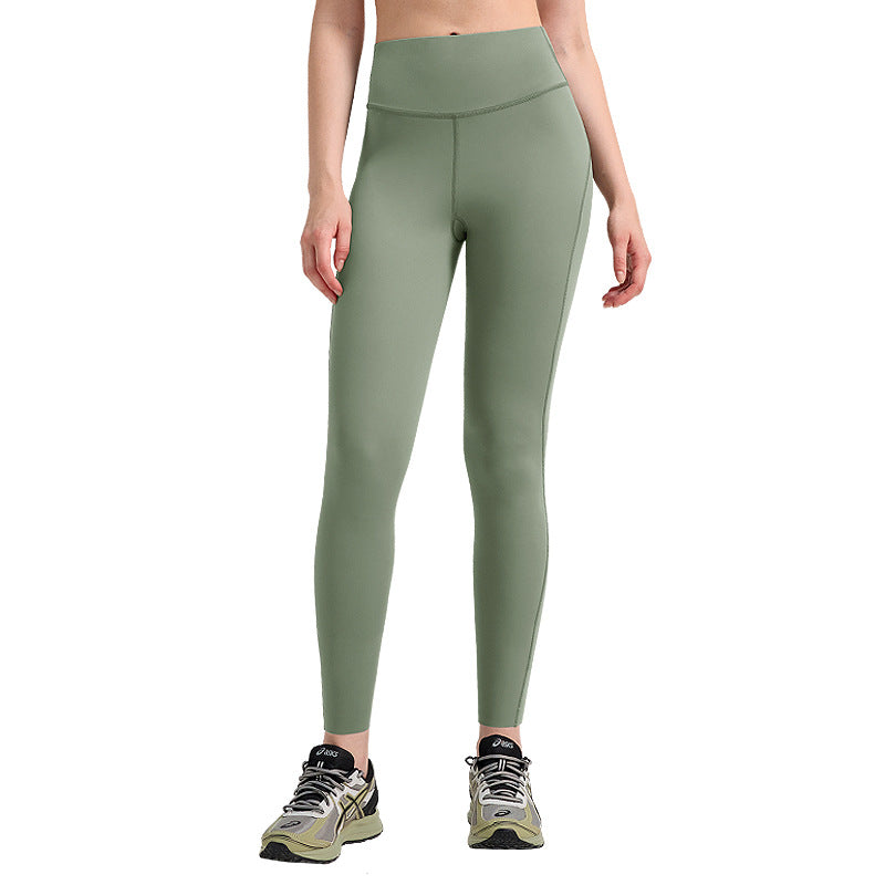 Nulrx莱卡瑜伽裤女蜜桃提臀高弹力健身裤裸感高腰24"运动紧身裤