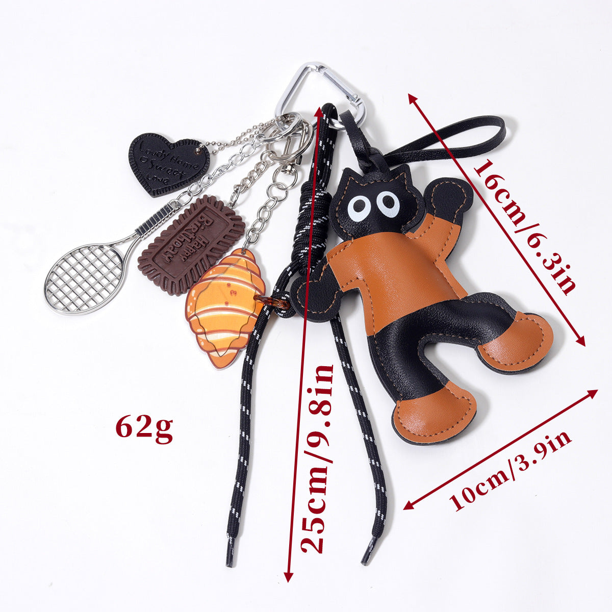 饰品工厂量大价优PU欢乐跳舞公仔爱心包挂包包挂件挂饰钥匙扣挂