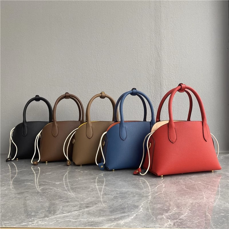 日韩潮包ins真皮手提百搭 手掌纹真皮贝壳包通勤质感包女一件代发