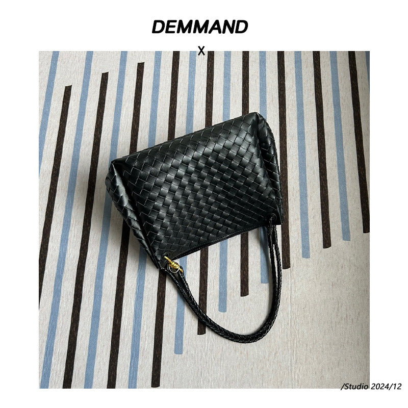 舒淇同款编织降落伞包包大容量通勤手拎托特包敞口拉绳妈咪子母袋