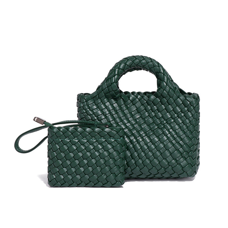 菜篮子编制包包包小巧迷你小水桶单肩斜跨包精致可爱高级感手拎包