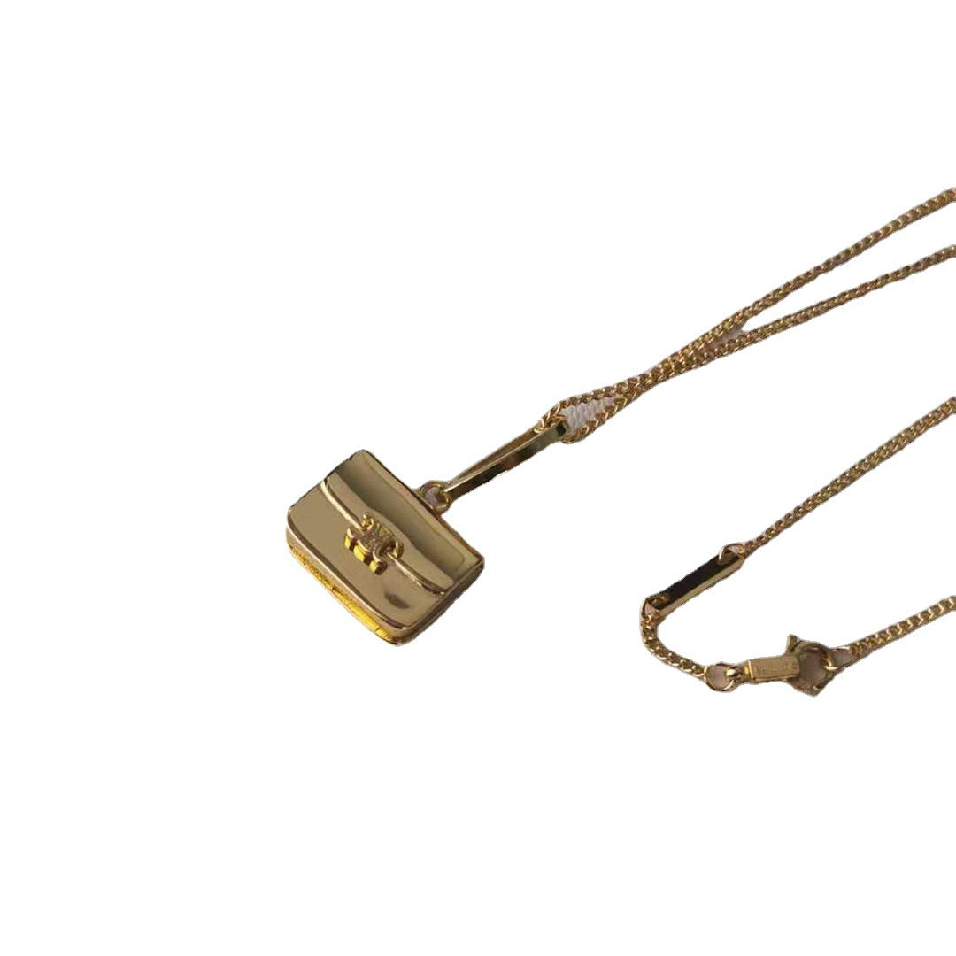 厂家直销赛家2021新款包包项链女CELI风高级感欧美镀24K金锁骨链