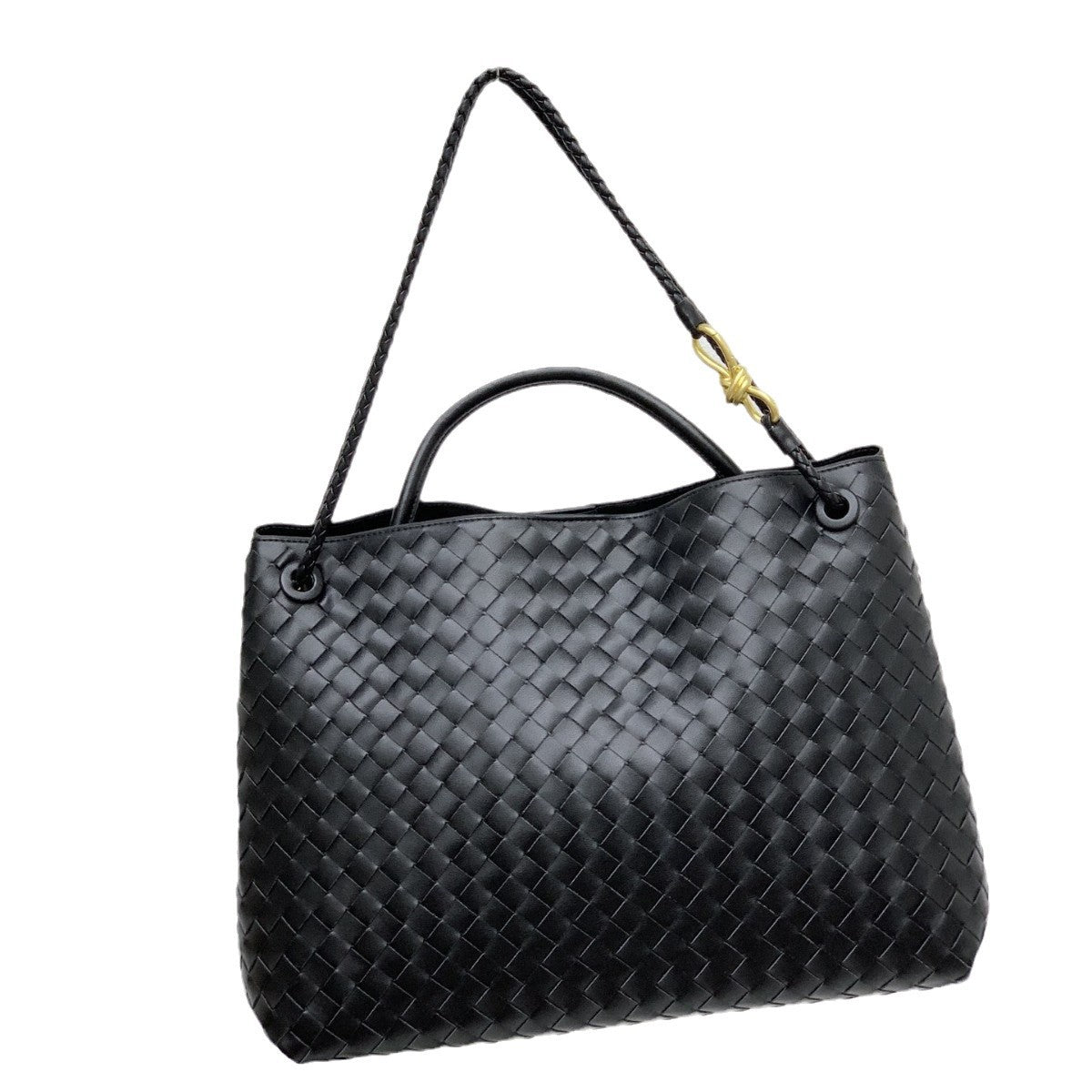 真皮编织包金属绳扣手提包牛皮单肩斜挎包大容量时尚托特包秋冬新