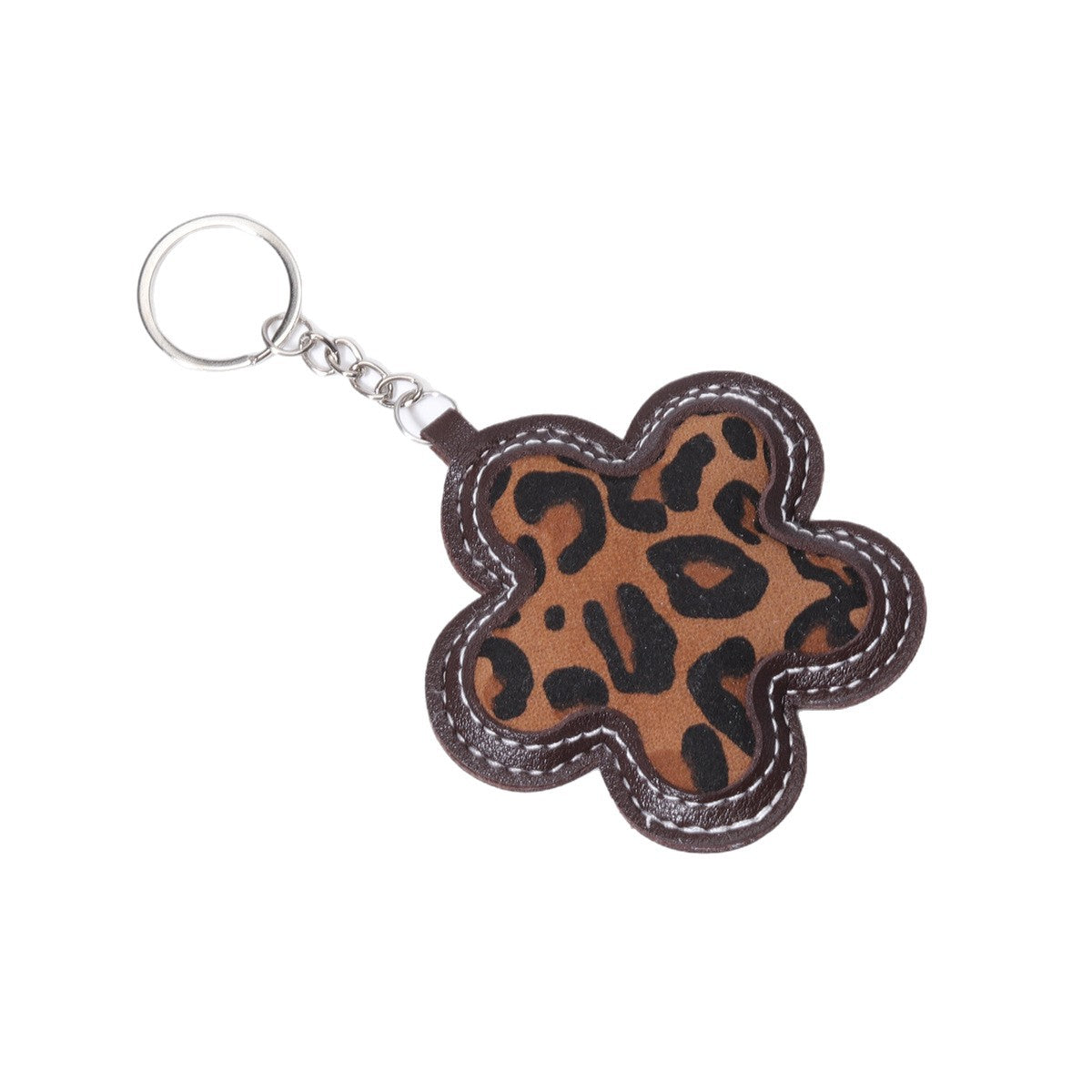 工厂批发定制时尚热销豹纹小花包扣仿真皮挂饰挂件钥匙扣装饰品