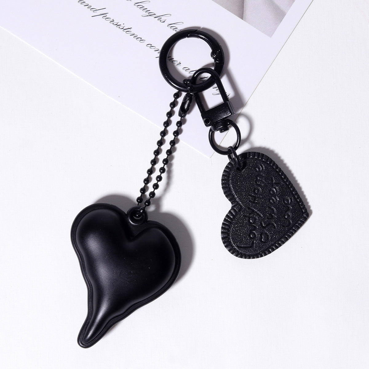 跨境热销磨砂质感亚克力包包挂件杯子挂饰挂件扎带时尚热销桃心