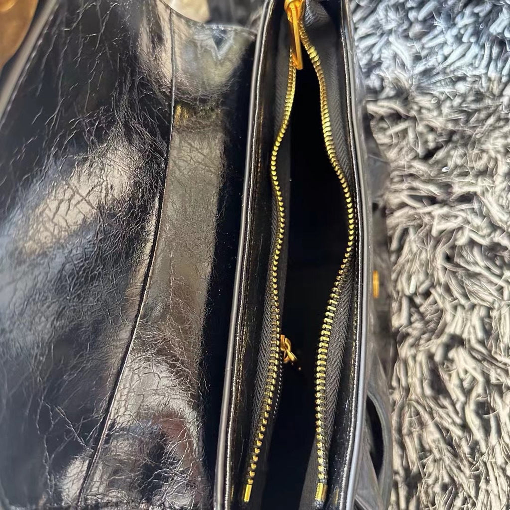 头层牛皮凯旋门真皮褶皱云朵包腋下包法棍包时尚百搭单肩手提包女
