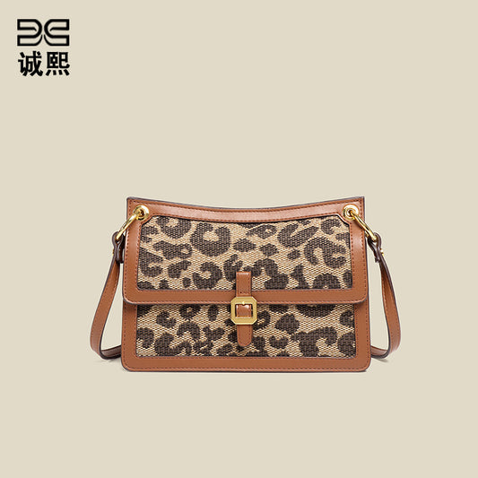 豹纹腋下高级感包包女2025新款百搭 ins小众时尚女包爆款斜挎小包