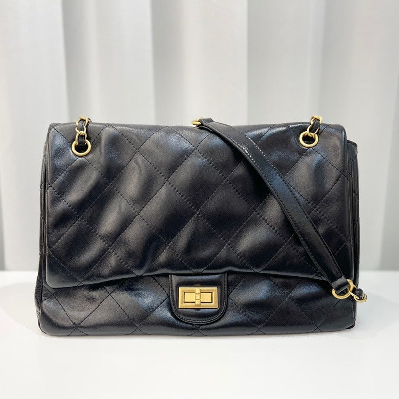 头层牛皮小香风菱格链条包大容量托特真皮女包时尚单肩斜挎流浪包