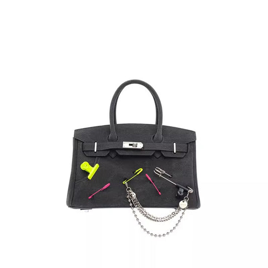 小众恶搞铂金包包女ins潮迷你牛仔帆布辣妹包高级感单肩斜挎包