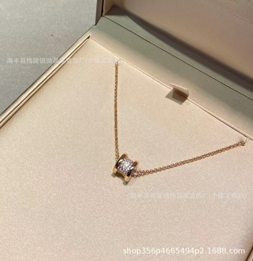 Bv高版本宝家满钻小蛮腰项链精工CNC版不掉色S925银镀18K厚金项链
