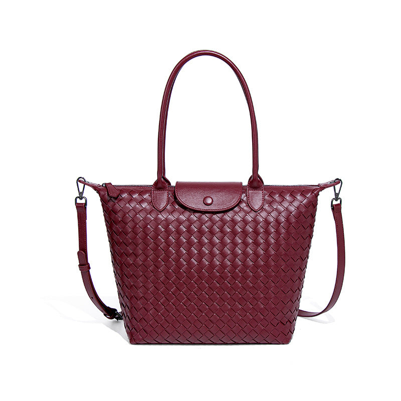 手工编织大号龙襄饺子包高级感气质手提女包百搭斜挎大容量单肩包