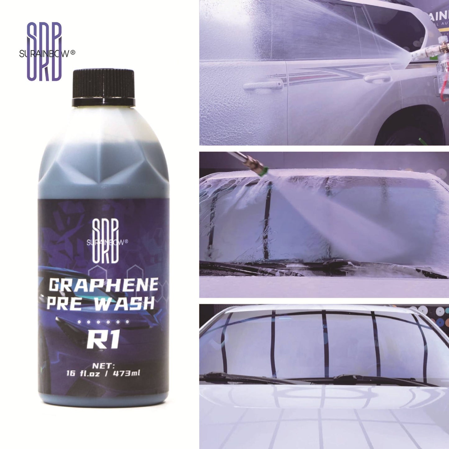 跨境专供汽车石墨烯预洗液去污渍软化虫胶洗车免擦精洗汽车清洁剂