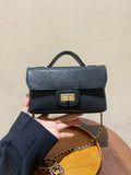 真皮小香风菱格链条包2026早春鱼子酱手提包高级感单肩斜挎小方包