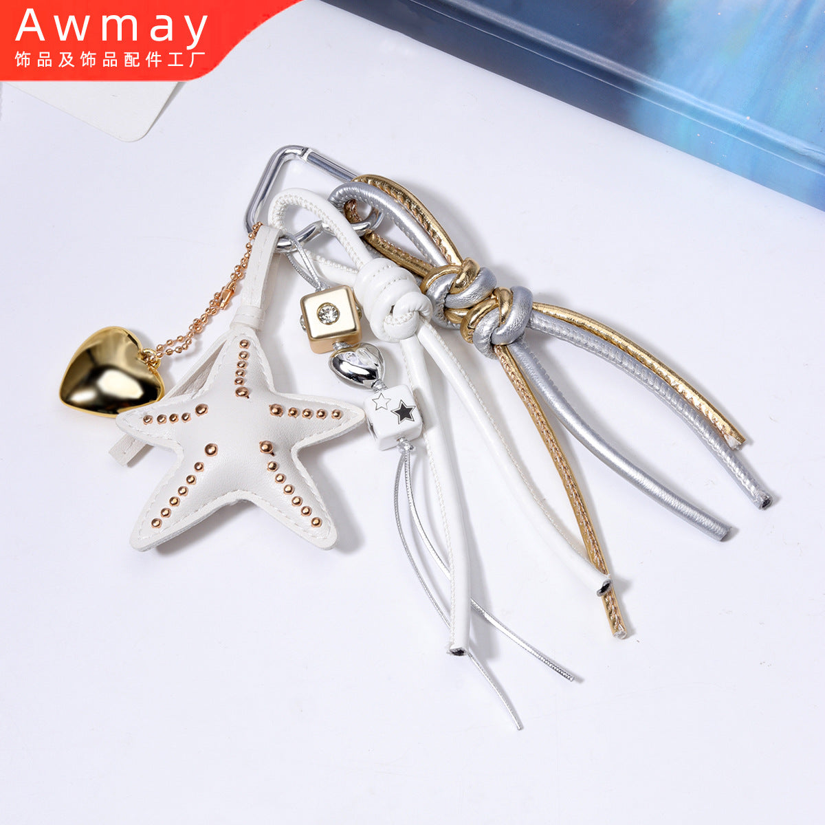 爆款包挂义乌现货diy包包串珠挂件批发miu系包挂绳子手机链配饰