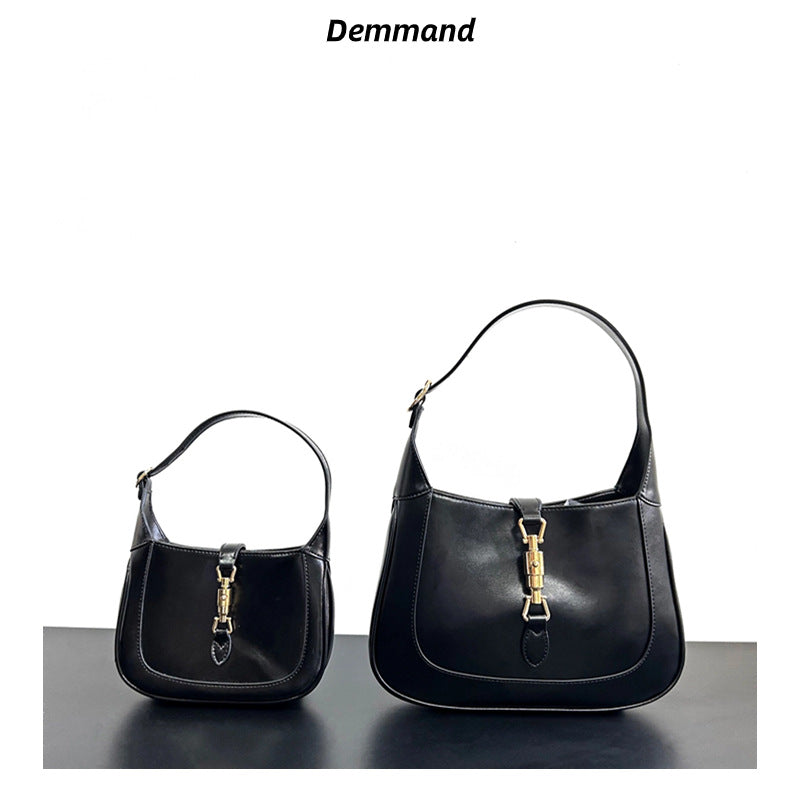 质感小众黑色包包女2024新款时尚高级感单肩腋下包白色百搭斜挎包