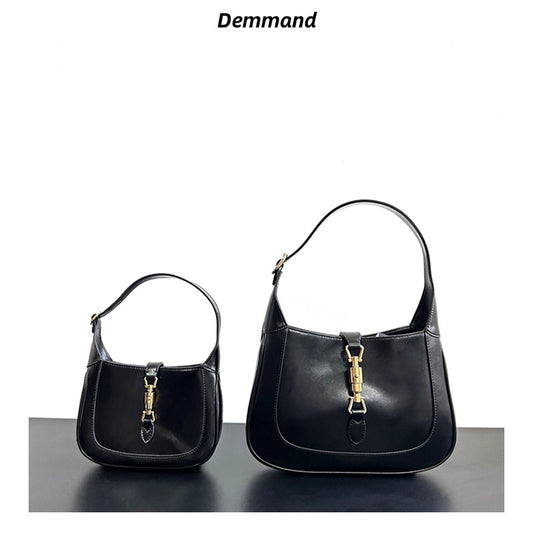 质感小众黑色包包女2024新款时尚高级感单肩腋下包白色百搭斜挎包