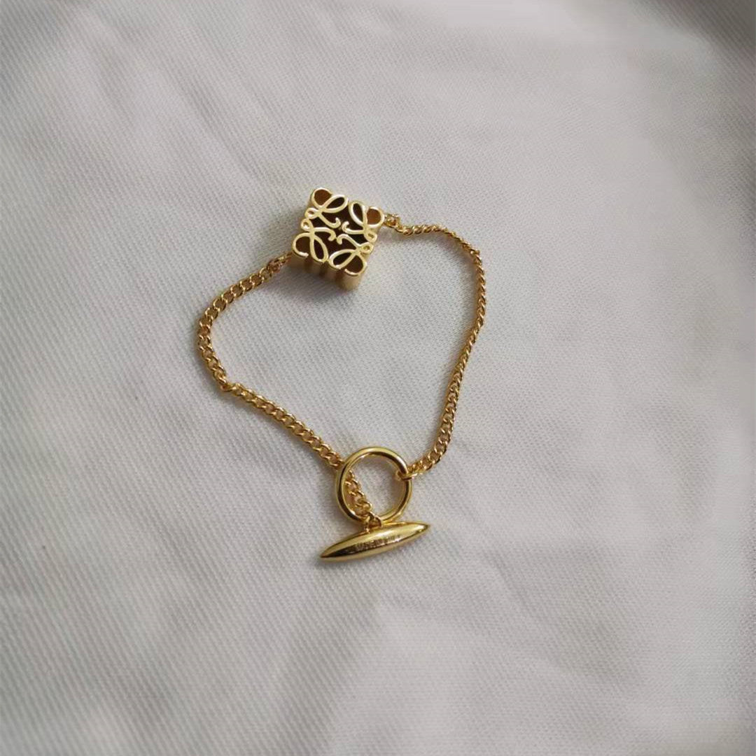 罗家新款镂空手链项链耳环气质高级感缠丝立体吊坠镂空月饼手链女