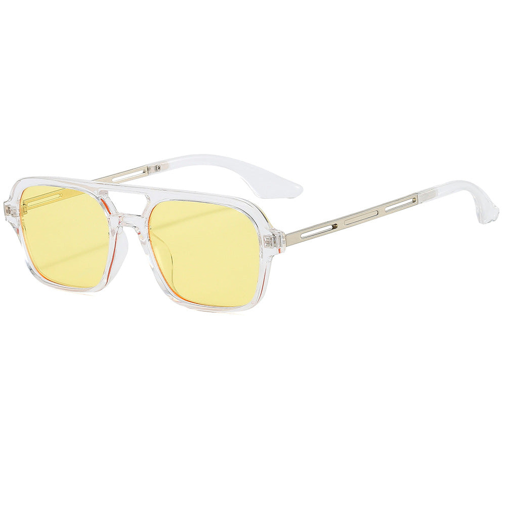 PC全框双梁防蓝光平光镜欧美跨境防紫外线太阳镜男女方形眼镜框架
