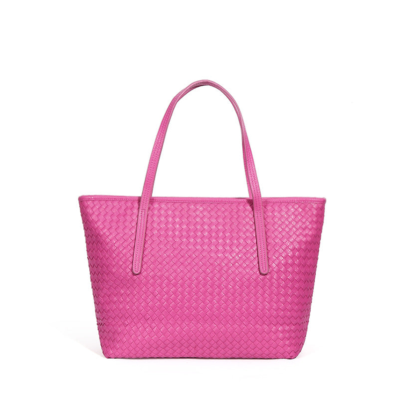 跨境大容量复古单肩手提包时尚百搭手工编织包包夏季腋下托特包女