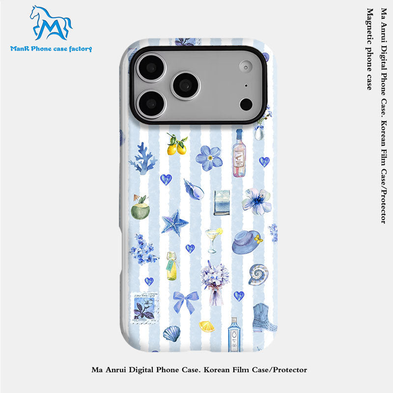 亚马逊跨境个性条纹菲林二合一适用苹果17promax手机壳iPhone1615
