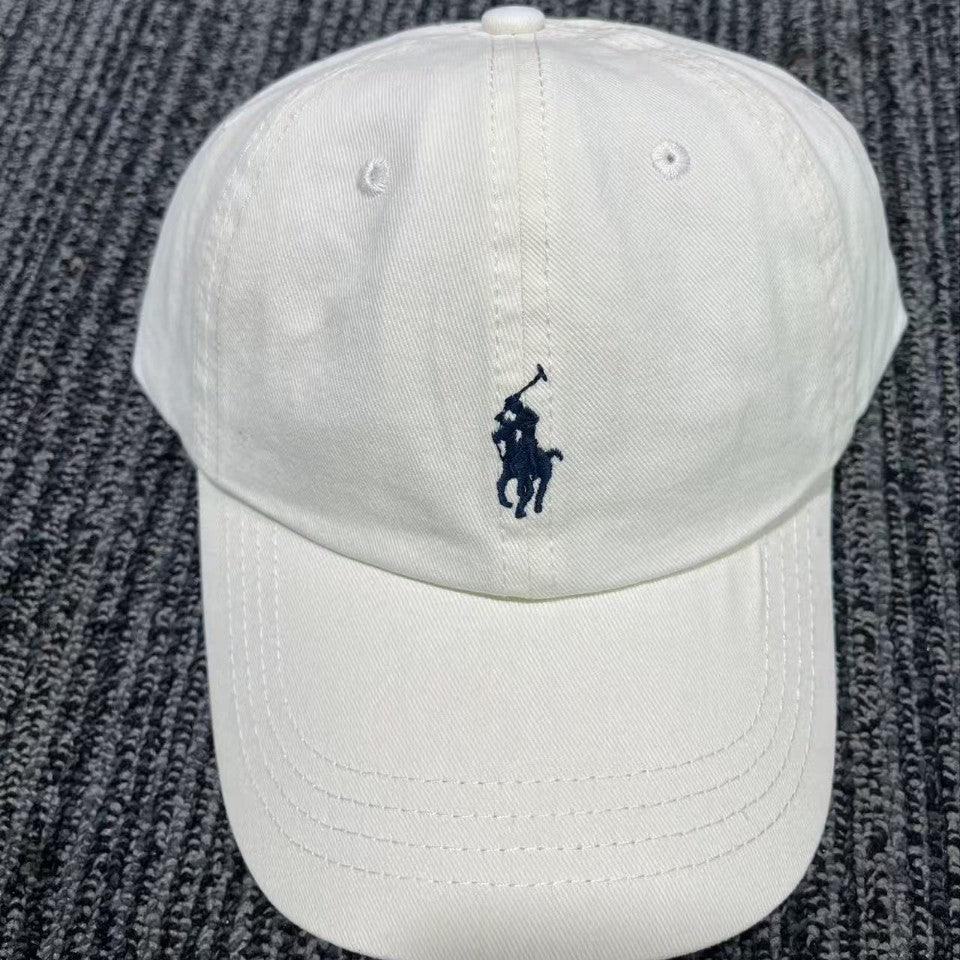 可扫码RL拉夫帽子男女鸭舌帽小马标刺绣灰色软顶polo保罗棒球帽