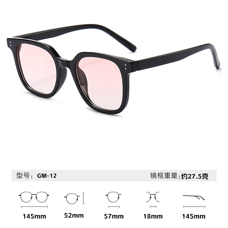 2025新款gm墨镜百搭显瘦高级感时尚圆框出街防晒太阳眼镜男女同款