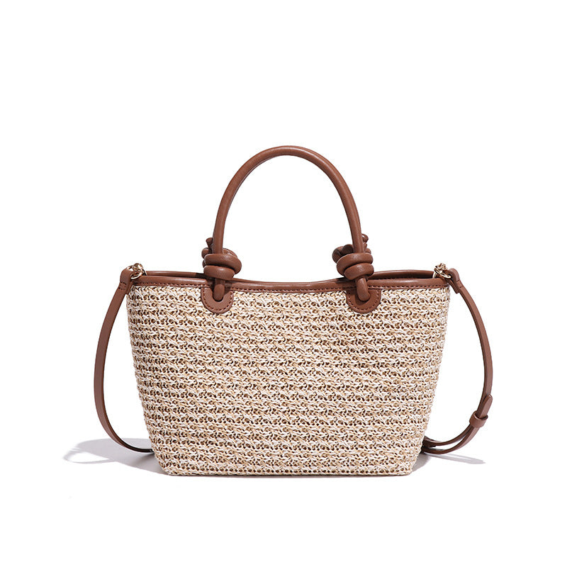 批发包包女清新文艺简约百搭时尚草编沙滩包单肩手提托特包斜挎包
