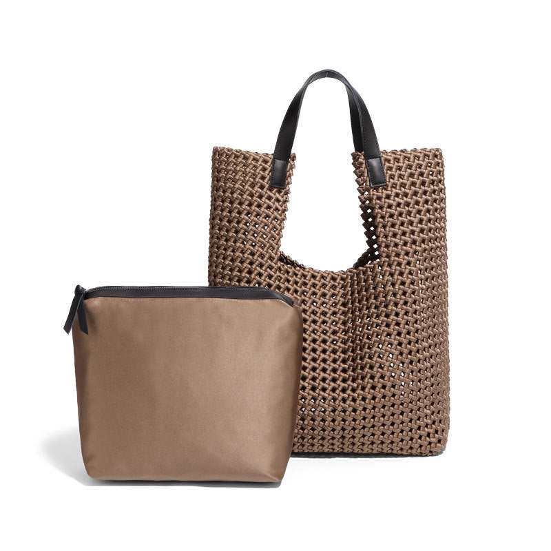 时尚韩版大容量托特包手工编织包风车结子母手提包休闲单肩腋下包